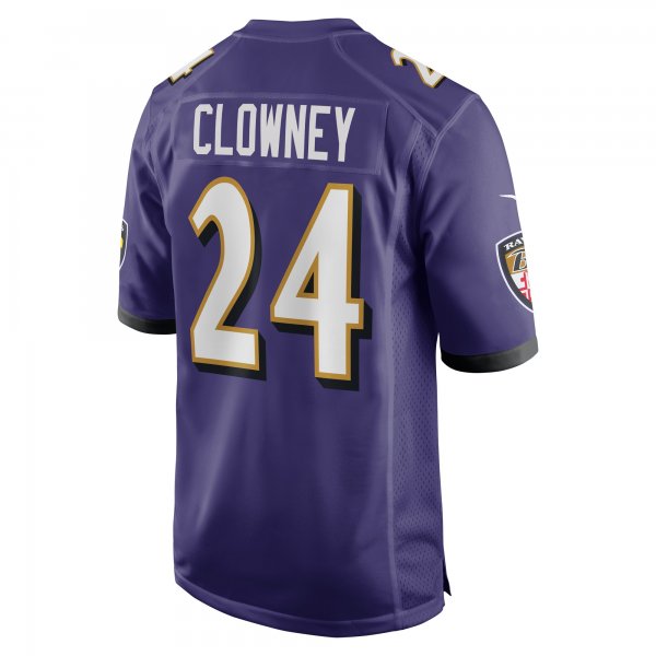 Men's Baltimore Ravens Jadeveon Clowney Nike  Purple  Game Jersey