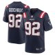 Men's New England Patriots Davon Godchaux Nike Navy Game Jersey