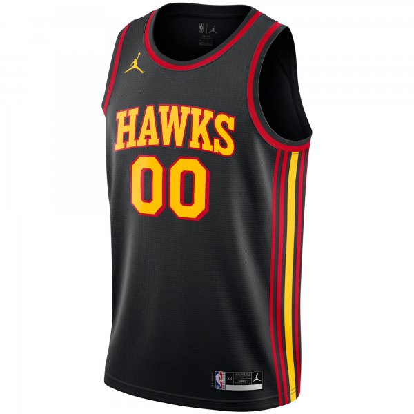 Men's Atlanta Hawks Jordan Brand Black Swingman Custom Jersey - Statement Edition