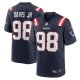 Men's New England Patriots Carl Davis Jr. Nike Navy Game Player Jersey