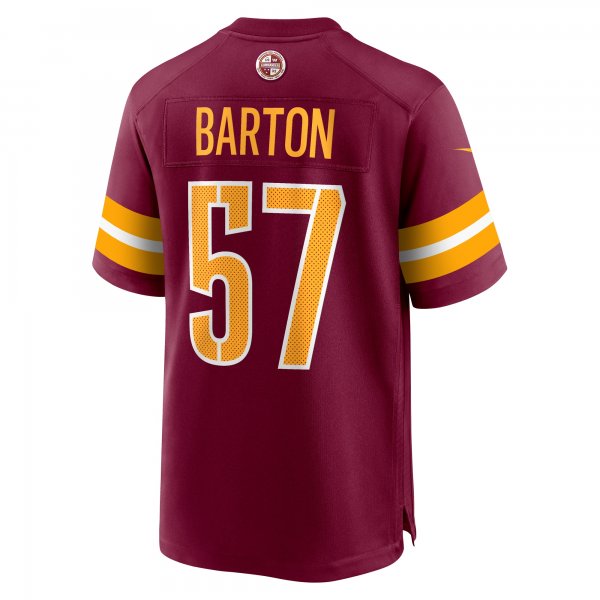 Men's Washington Commanders Cody Barton Nike Burgundy Game Player Jersey