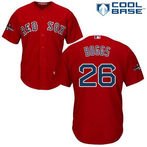 Boston Red Sox #26 Wade Boggs Red New Cool Base 2018 World Series Champions Stitched MLB Jersey