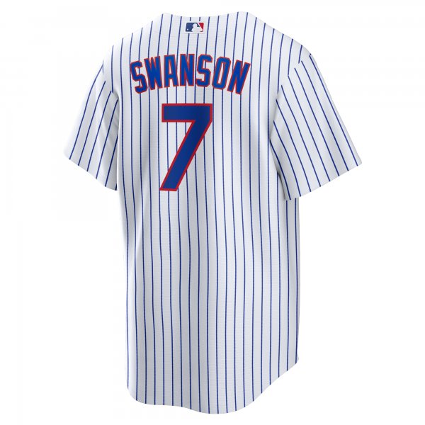 Men's Chicago Cubs Dansby Swanson Nike White Replica Player Jersey