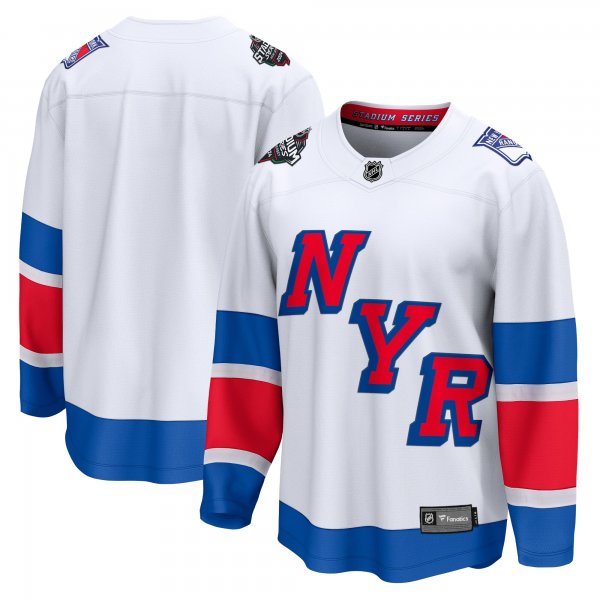 Men's New York Rangers White 2024 NHL Stadium Series Breakaway Jersey