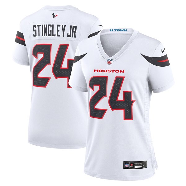 Women's Houston Texans #24 Derek Stingley Jr.Nike White Limited Jersey