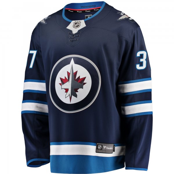 Men's Winnipeg Jets Connor Hellebuyck Fanatics Navy Breakaway Replica Jersey