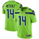 Youth Nike Seattle Seahawks #14 DK Metcalf Green Color Rush Neon Limited NFL Jersey