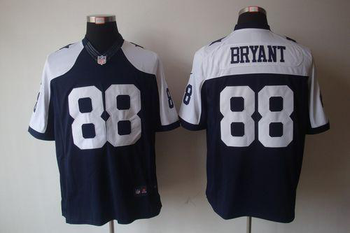 Nike Dallas Cowboys #88 Dez Bryant Navy Blue Thanksgiving Men's Throwback Stitched NFL Limited Jersey