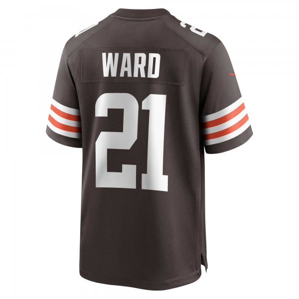 Men's Cleveland Browns Denzel Ward Nike Brown Game Jersey