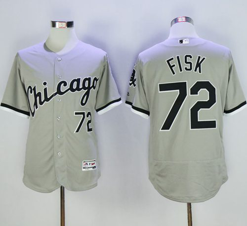 Chicago White sox #72 Carlton Fisk Grey Flexbase Collection Stitched MLB Jersey