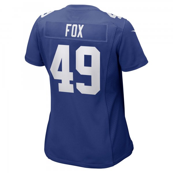 Women's New York Giants Tomon Fox Nike Royal Game Player Jersey