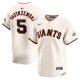 Men's San Francisco Giants #5 Mike Yastrzemski Nike Cream Home Limited Player Jersey