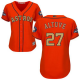 Houston Astros #27 Jose Altuve Orange 2018 Gold Program Cool Base Women's Stitched MLB Jersey