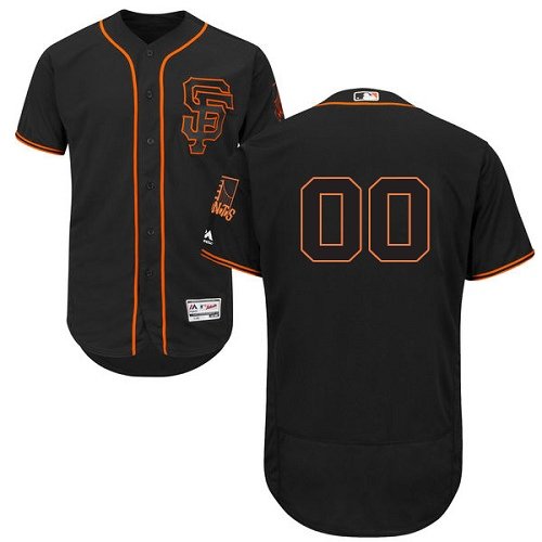 San Francisco Giants Black Men's Customized Flex Base MLB Jersey