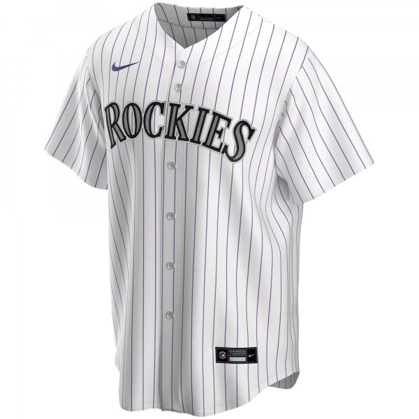 Men's Colorado Rockies Nike White Home Replica Custom Jersey