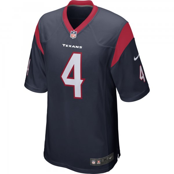 Men's Houston Texans Deshaun Watson Nike Navy Game Jersey