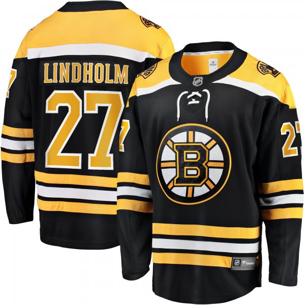 Men's Boston Bruins Hampus Lindholm Fanatics Black Home Breakaway Player Jersey