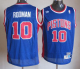 Men's Throwback Detroit Pistons #10 Richard Rodman Blue Stitched NBA Jersey