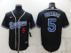 Men's Nike Los Angeles Dodgers #5 Freddie Freeman Black MLB Cool Base Jersey