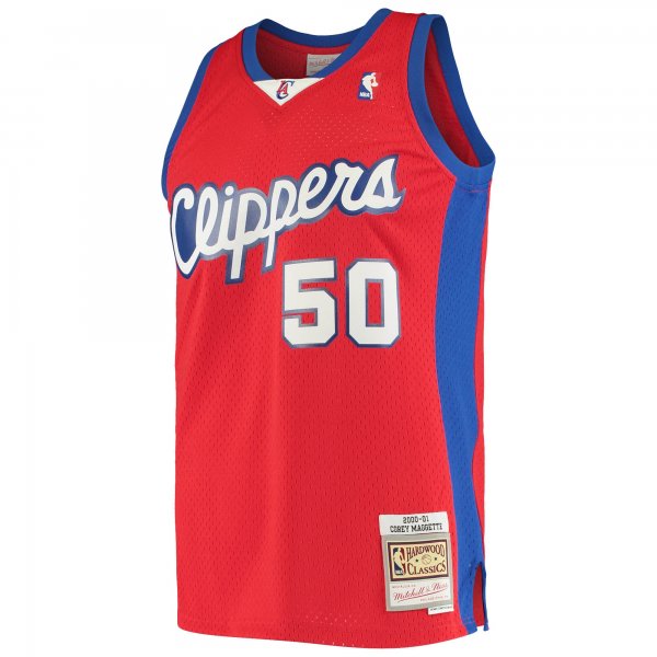 Men's LA Clippers Corey Maggette Mitchell & Ness Red 2001/02 Hardwood Classics Swingman Jersey