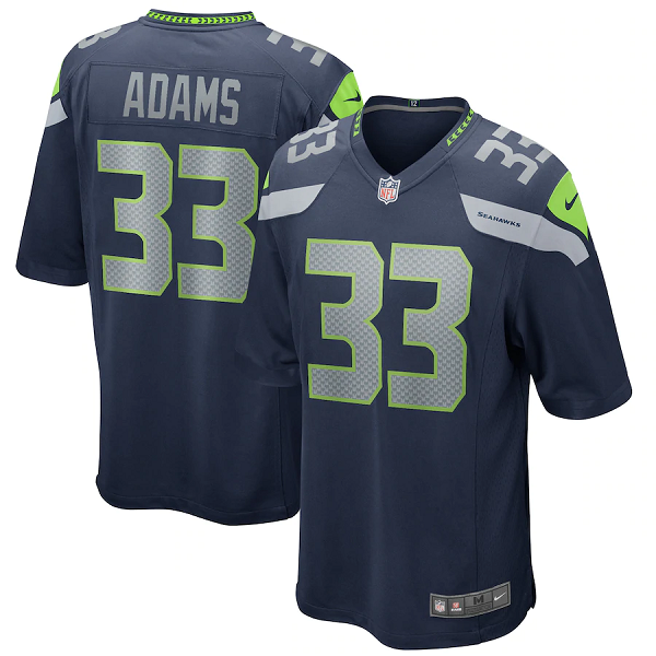 Men's Nike Seattle Seahawks #33 Jamal Adams Game Player Navy Jersey