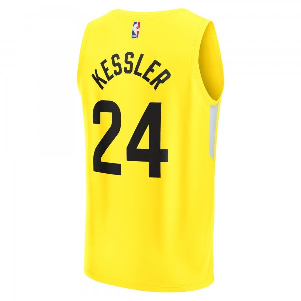 Men's Utah Jazz Walker Kessler Fanatics Yellow Fast Break Replica Player Jersey - Icon Edition