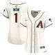 Women's Arizona Diamondbacks Nike White #1 Mom Home Limited Jersey