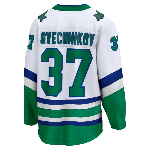 Men's Carolina Hurricanes Andrei Svechnikov Fanatics White Whalers Premier Breakaway Jersey