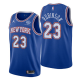 Men's New York Knicks #23 Mitchell Robinson 2021 NBA Blue Statement Edition Jersey