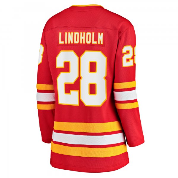 Women's Calgary Flames Elias Lindholm Fanatics Red Home Team Breakaway Player Jersey