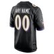 Men's Baltimore Ravens Nike Black Alternate Custom Game Jersey