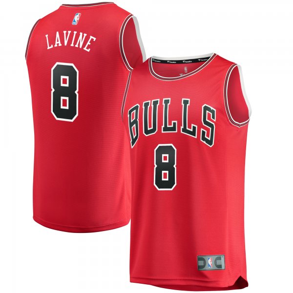 Men's Chicago Bulls Zach LaVine Fanatics Red Fast Break Replica Jersey - Icon Edition