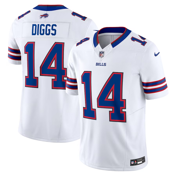 Men's Buffalo Bills #14 Stefon Diggs Nike White Vapor F.U.S.E. Limited Jersey