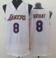 Men's Los Angeles Lakers #8 Kobe Bryant White Throwback Stitched NBA Jersey