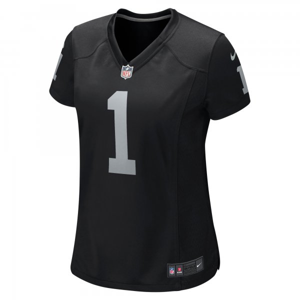 Women's Las Vegas Raiders Number 1 Mom Nike Black Game Jersey