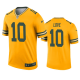 Men's Green Bay Packers #10 Jordan Love Gold Inverted Legend Jersey