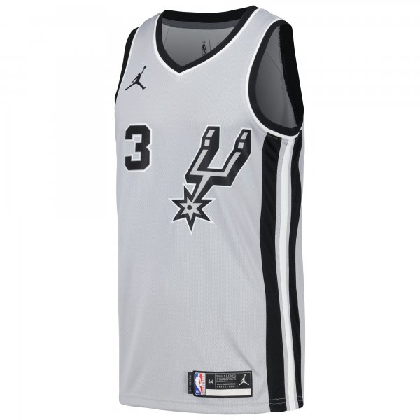 Men's San Antonio Spurs Keldon Johnson Nike Silver Swingman Player Jersey - Statement Edition