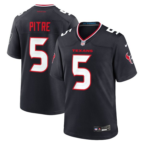 Men's Houston Texans #5 Jalen PitreNike Navy Limited Jersey