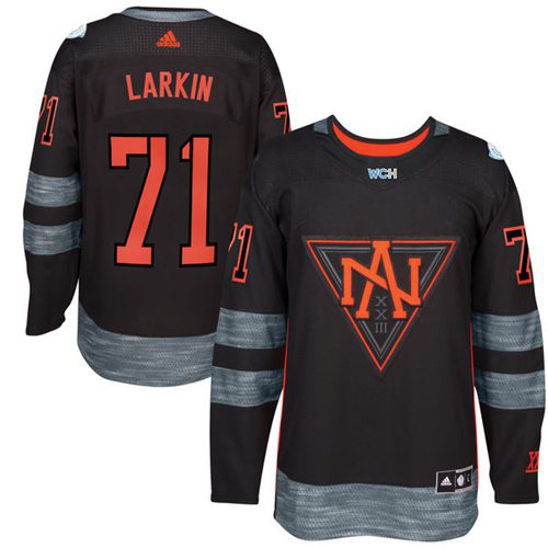 Team North America #71 Dylan Larkin Black 2016 World Cup Stitched NHL Jersey