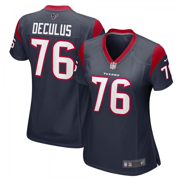 Women's Houston Texans Austin Deculus Nike Navy Game Player Jersey