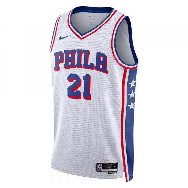 Unisex Philadelphia 76ers Joel Embiid Nike White Swingman Jersey - Association Edition