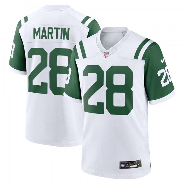 Men's New York Jets #28 Curtis Martin Nike White Classic Alternate Retired Player Jersey