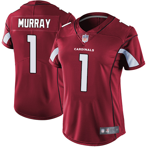 Arizona Cardinals #1 Kyler Murray Red Team Color Women's Stitched Nike NFL Vapor Untouchable Limited Jersey