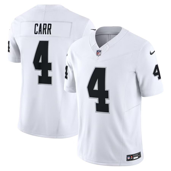 Men's Las Vegas Raiders #4 Derek Carr Nike White Vapor F.U.S.E. Limited NFL Jersey