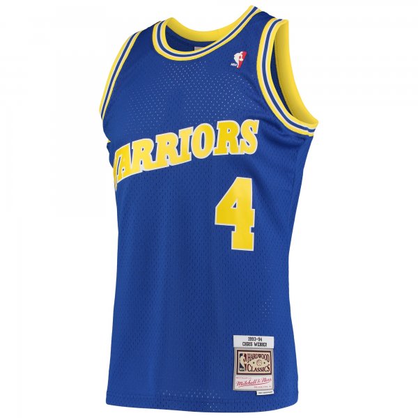 Men's Golden State Warriors Chris Webber Mitchell & Ness Royal 1993/94 Hardwood Classics Swingman Jersey