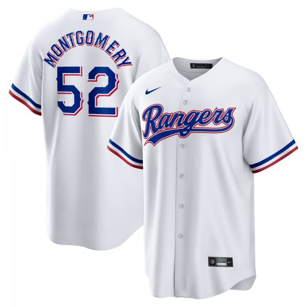 Men's Texas Rangers #52 Jordan Montgomery Nike White Home Replica Player Jersey