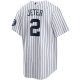 Men's New York Yankees Derek Jeter Nike White/Navy 2020 Hall of Fame Induction Home Replica Player Name Jersey