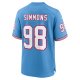 Men's Tennessee Titans Jeffery Simmons Nike Light Blue Oilers Throwback Alternate Game Player Jersey