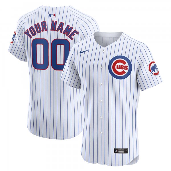 Men's Chicago Cubs Nike White Home Elite Custom Jersey