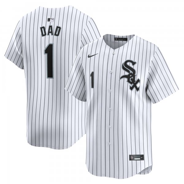 Men's Chicago White Sox Nike White #1 Dad Home Limited Jersey